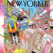 Cover "The New Yorker", person is running from street noise