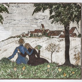 Wandbild Hermann Daur Hauswand Kogerhaus Ötlingen