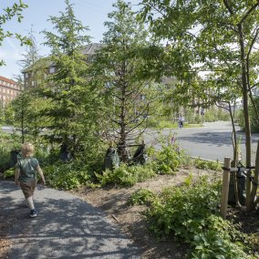 Sankt Kjelds Plads Kopenhagen: Mehr Grün am Verkehrskontenpunkt. Foto: Mikkel Eye Sankt Kjelds Plads Kopenhagen: Mehr Grün am Verkehrskontenpunkt. Foto: Mikkel Eye