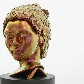 Sculpture of a woman's head