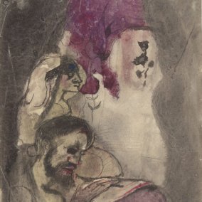 Johannes Robert Schürch (1895 - 1941), Ohne Titel, o. J. Tusche laviert und Aquarell auf Papier, 27 × 20.9 cm Erica Ebinger-Leutwyler Stiftung, Nachlass Johannes Robert Schürch Foto: SIK-ISEA, Zürich