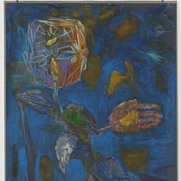 Stefan Bertalan: Der Sinn der Welt neu gestaltet, 1986–1987
, Tempera auf Karton, 64×50 cm, Sammlung Lecca – München Stefan Bertalan: Der Sinn der Welt neu gestaltet, 1986–1987
, Tempera auf Karton, 64×50 cm, Sammlung Lecca – München